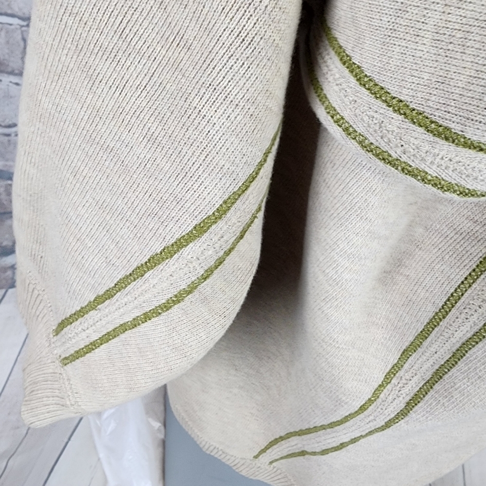 Tommy Bahama  1/4 Zip Pullover Cotton Sweater Cream Size Large - Picture 8 of 12